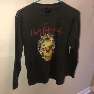 Women’s Obey Floral Skull Long Sleeve
